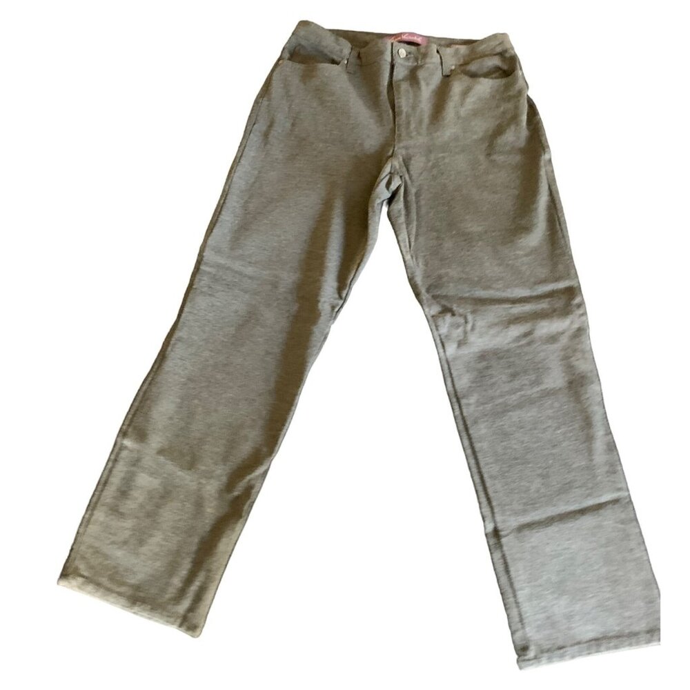 Gloria Vanderbilt Womens Size 14 Amanda Pants Mid-Rise Stretch Versatile Gray